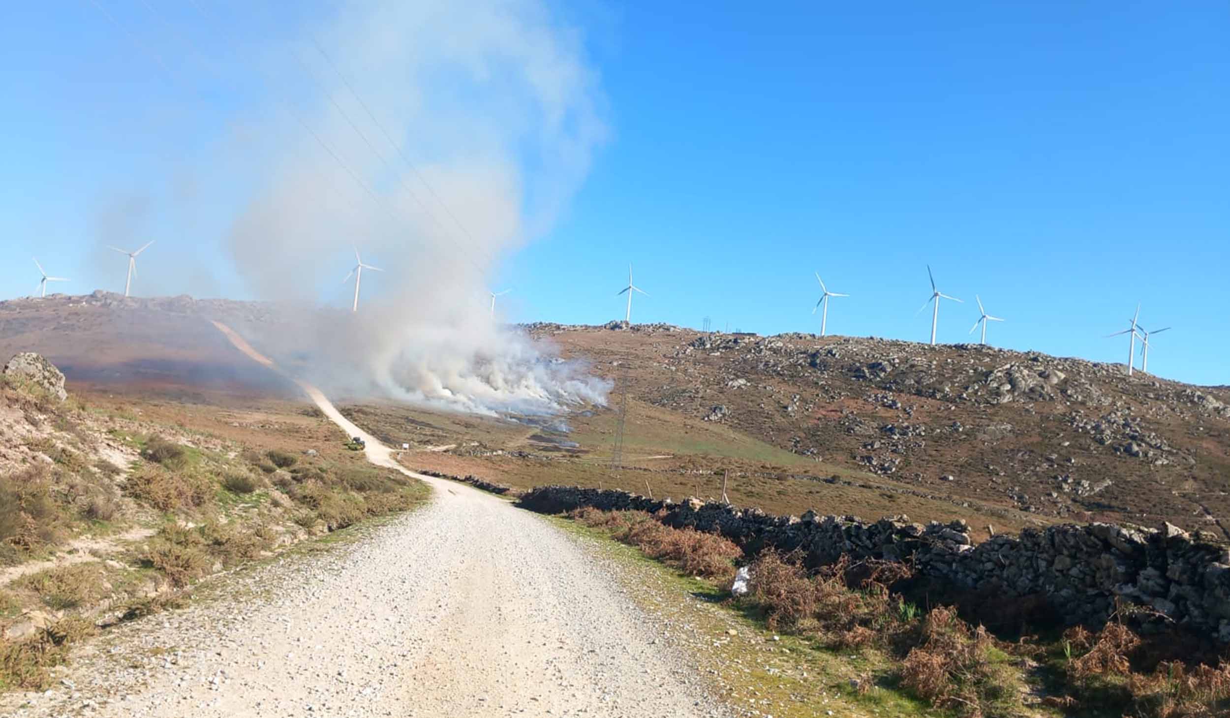 Realização de queimadas na Serra de Montemuro