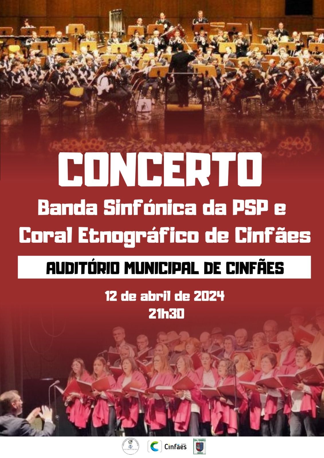 Concerto da Banda Sinfónica da PSP e do Coral Etnográfico de Cinfães